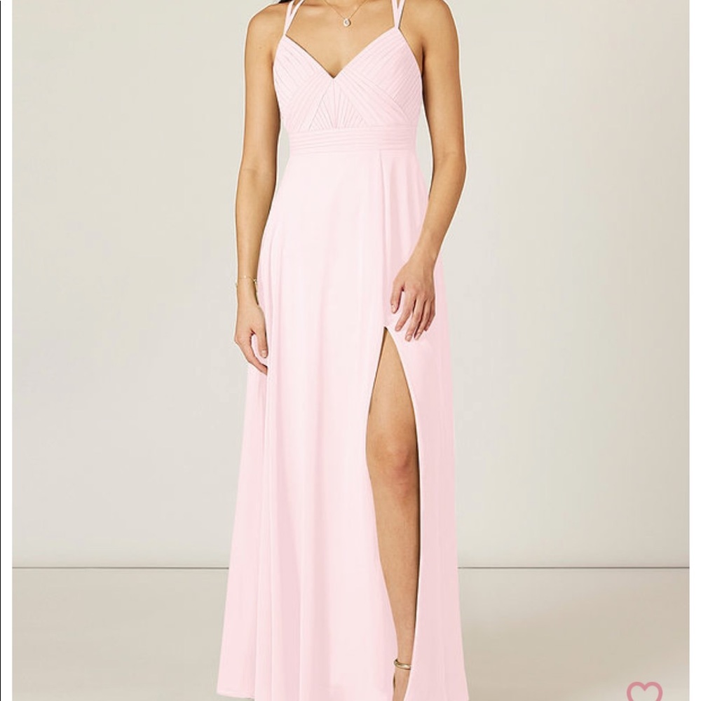 Azazie Blushing Pink Bridesmaid Dress